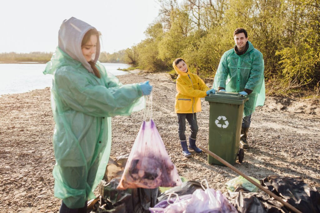 Children Collect Garbage Bag Woods Scaled